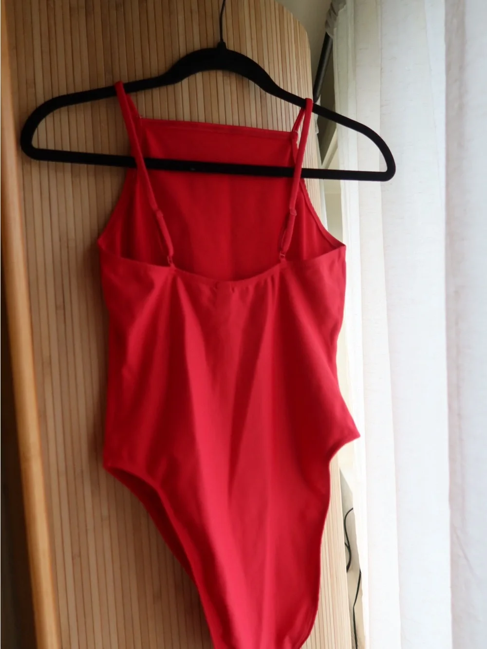 SKIMS Bright Red High-Neck One-Piece Swimsuit
